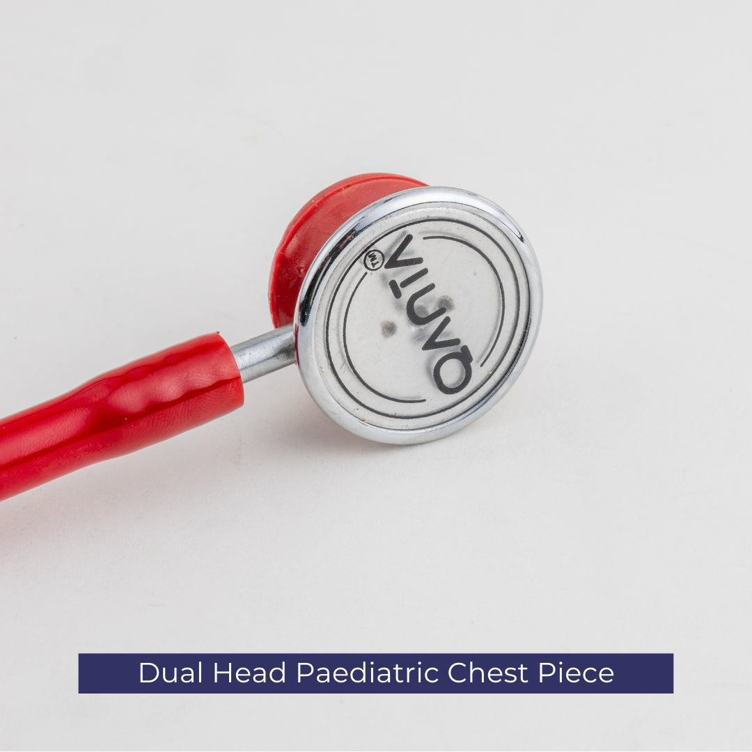 Dual Head Paediatric Chest Piece - Red